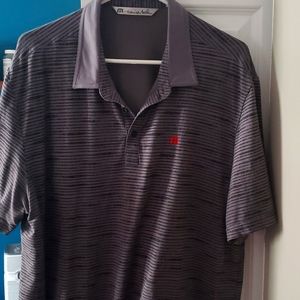 Travis Mathew grey and black golf shirt XXL